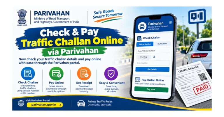 Check & Pay Traffic Challan Online via Parivahan