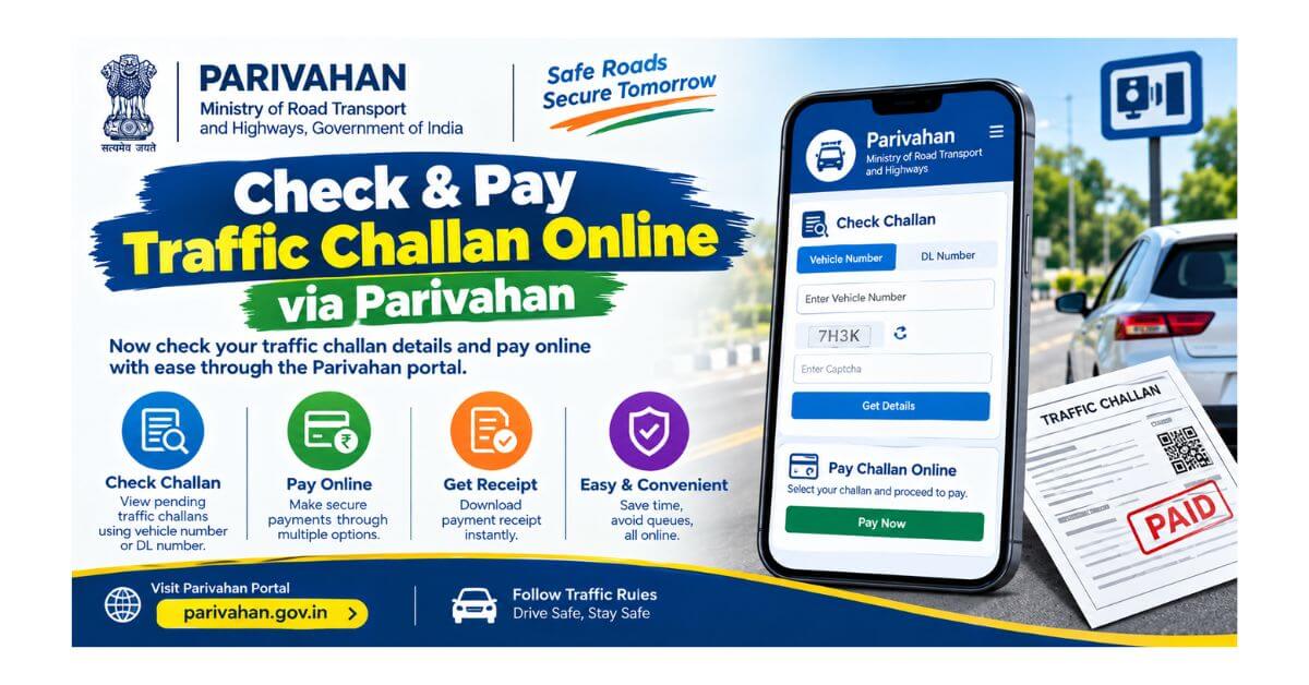 Check & Pay Traffic Challan Online via Parivahan