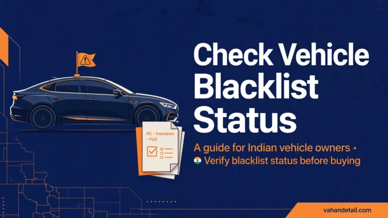 Featured banner: check vehicle blacklist status on Vahan guide