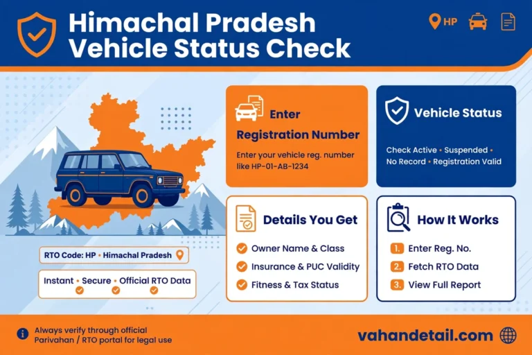 Himachal Pradesh vehicle status check online, RC and challan status guide.